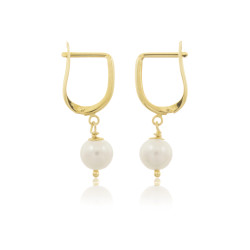 Gold -earrings with fresh-water pearls - clip system | MACOVAL SLU