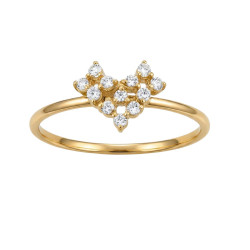 Anillo garras con circonitas en V