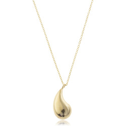 Gold Necklace with chain and tear   | MACOVAL SLU