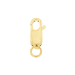 Gold Lobster Clasp with opened ring  | MACOVAL SLU