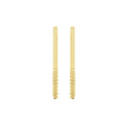 Gold Threaded Screw Earring | MACOVAL SLU