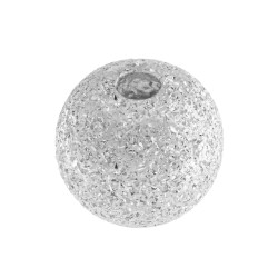 Silver drilled and diaomont-cut bead |MACOVAL SLU