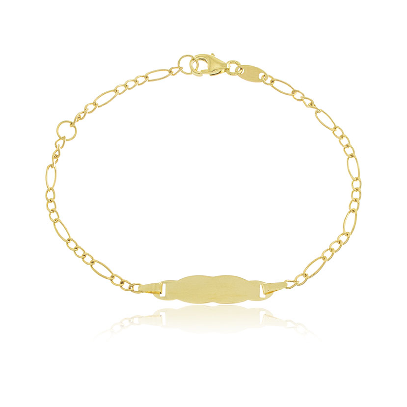 9K - PULSERA CON CHAPA NUBE LASER (20x5mm) A 12-14.5cm