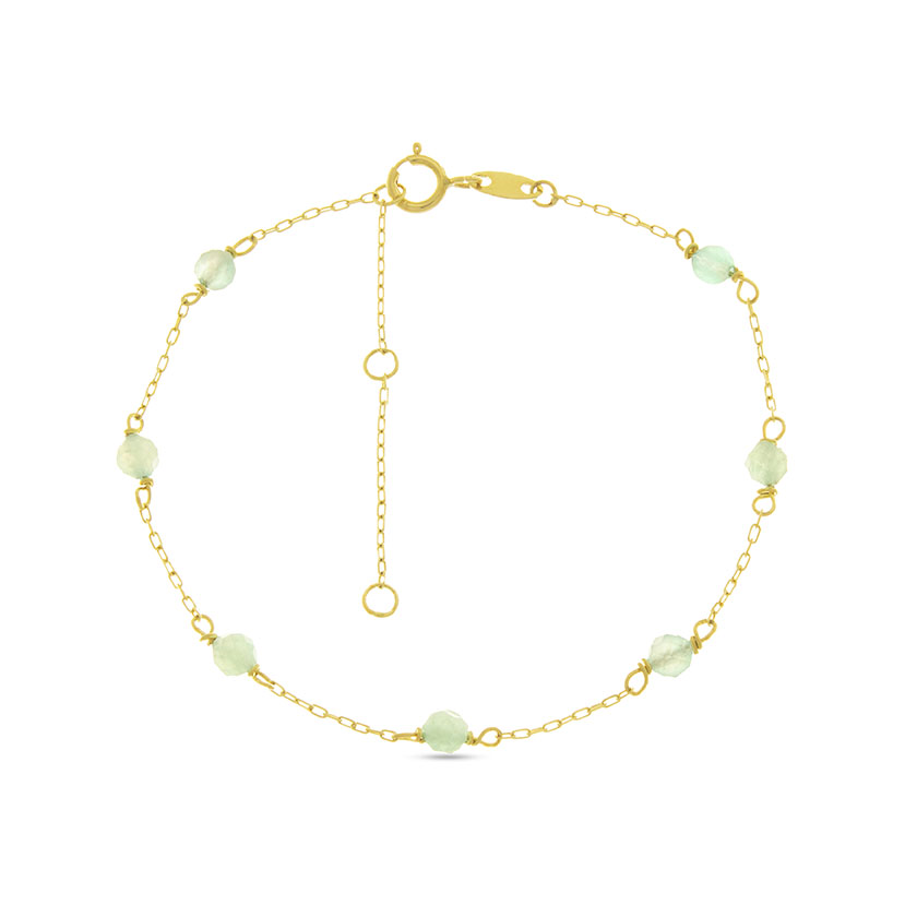 9K - PULSERA CON 7 PIEDRAS AMAZONITAS NATURALES