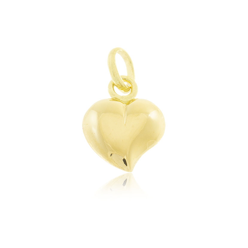 18K - COLGANTE CORAZON ESTAMPADO (8.5 x 8.5mm)