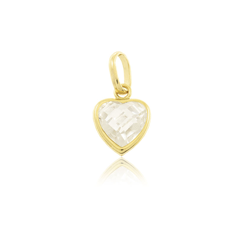 9K - COLGANTE BOCEL CORAZON CON CORTE BRIOLET (6x6mm)