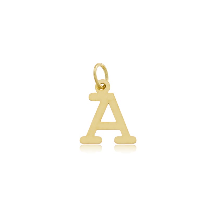 18K - COLGANTE LETRA "A" RECTA DE CORTE LASER (7x7mm)