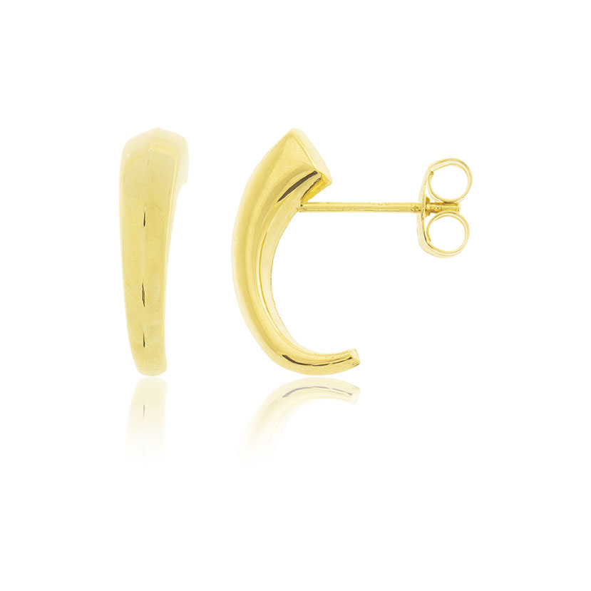 18K - PENDIENTES MEDIA ARO DOBLE (4x15.50mm)