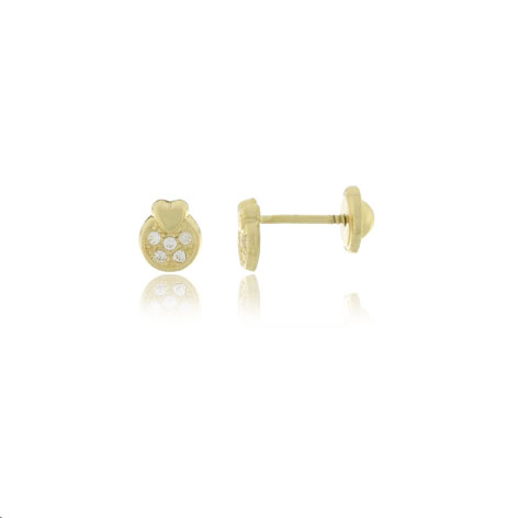 PENDIENTES MICROENGASTE Ø 4.5X5MM CON 5 CIRCONITAS Ø 1MM