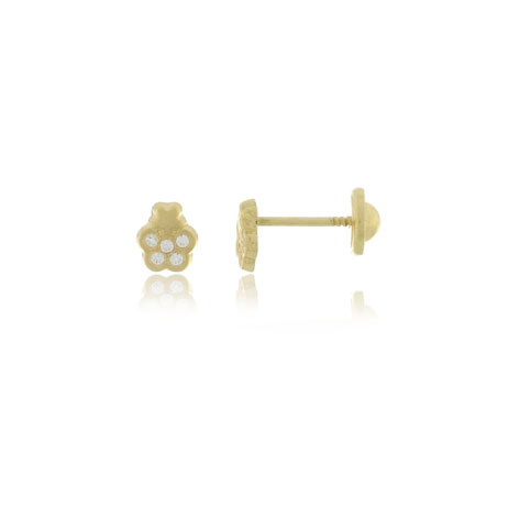 PENDIENTES MICROENGASTE Ø 4.5X5MM CON 5 CIRCONITAS Ø 1MM