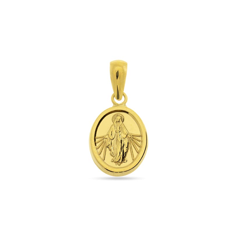 18K - MEDALLA VIRGEN MILAGROSA 10mm