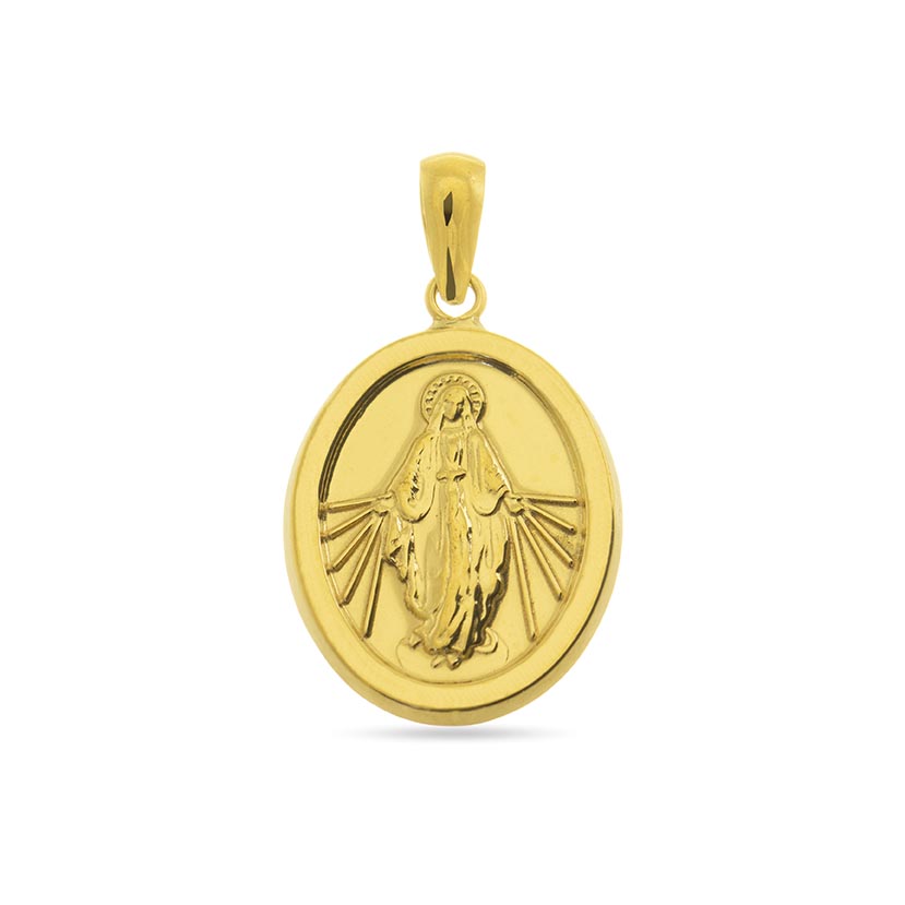 18K - MEDALLA VIRGEN MILAGROSA 15mm