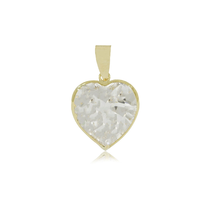 14K - COLGANTE CORAZON CIRCONITA (12x12mm)