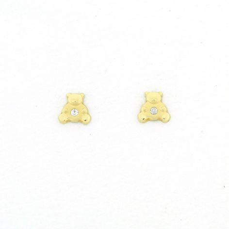 PENDIENTES OSITO (6 x 6mm) CON CIRCONITA