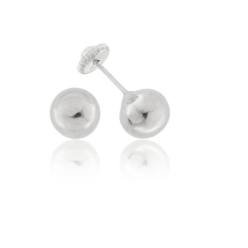 18K - PENDIENTES BOLA LISA (7mm)