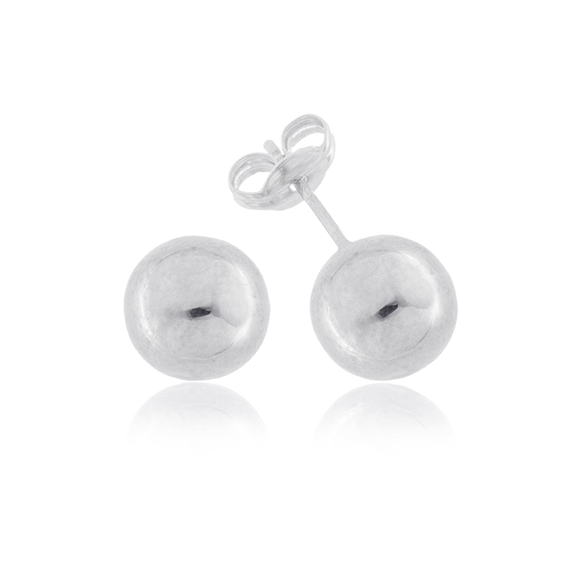 18K - PENDIENTES BOLA LISA (8mm)