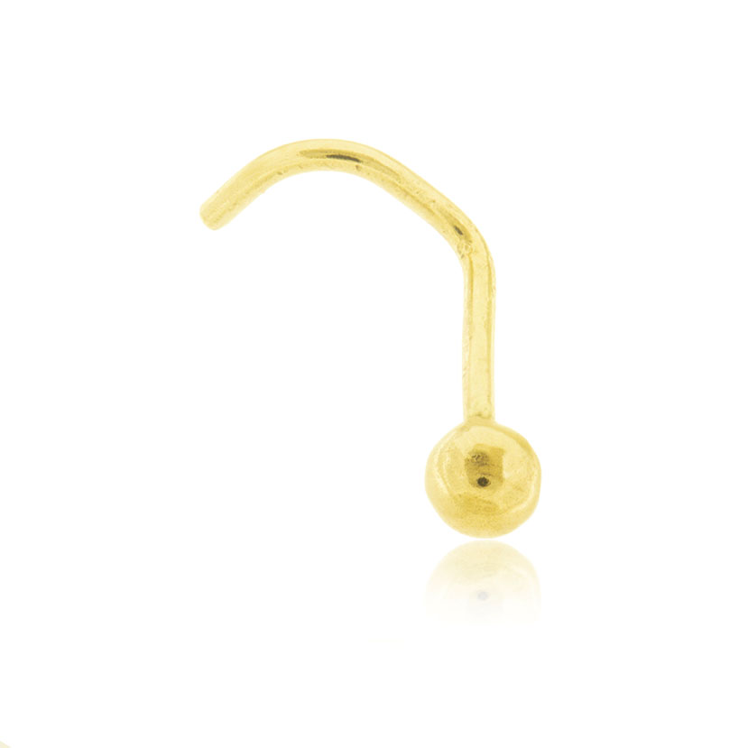 18K - PIERCING NARIZ CON BOLA LISA (2mm)