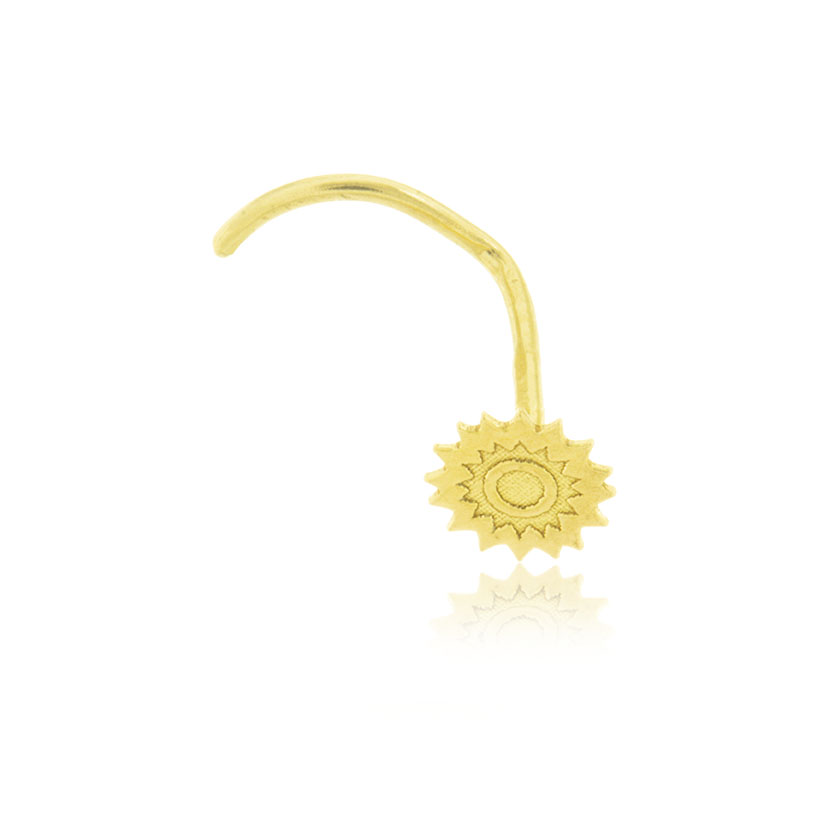 14K - PIERCING NARIZ CON SOL (3.70mm)