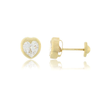 PENDIENTES CORAZON CON CIRCONITA Ø 6.0MM