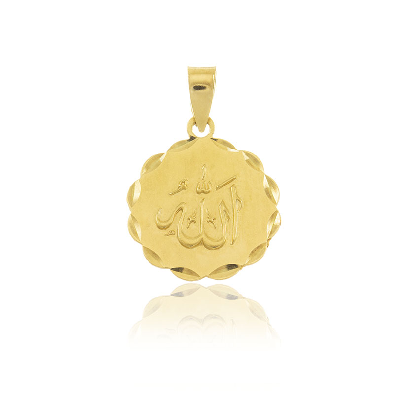 14K - MEDALLA "ALLAH" GRANDE (16mm)