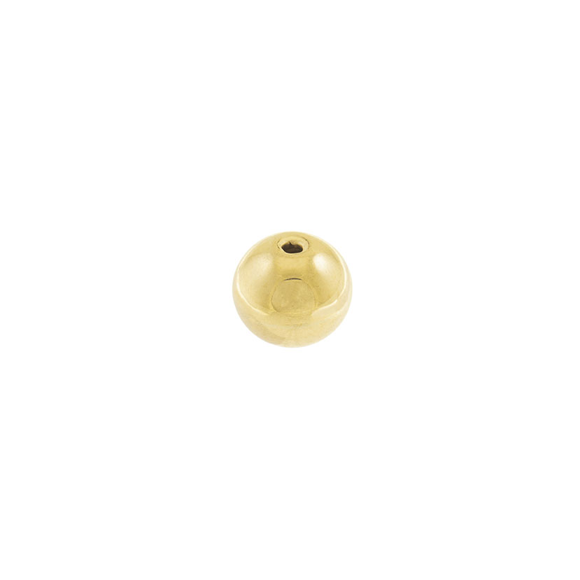 18K - BOLA LISA Ø 5MM CON 2 TALADROS Ø 0.90MM