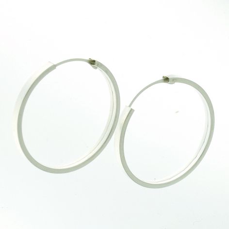 PLATA - PENDIENTES AROS REDONDOS (2x12mm)