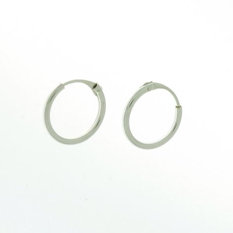 PLATA - PENDIENTES AROS REDONDOS (1.5x13mm)