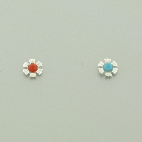 P.PENDIENTES FLOR 6 HOJAS COLORES