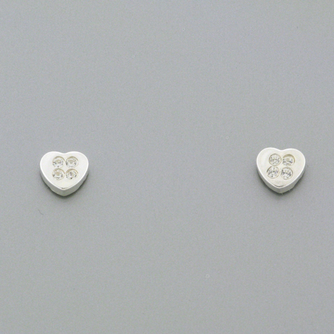 P.PENDIENTES CORAZON MULTIPIEDRA.