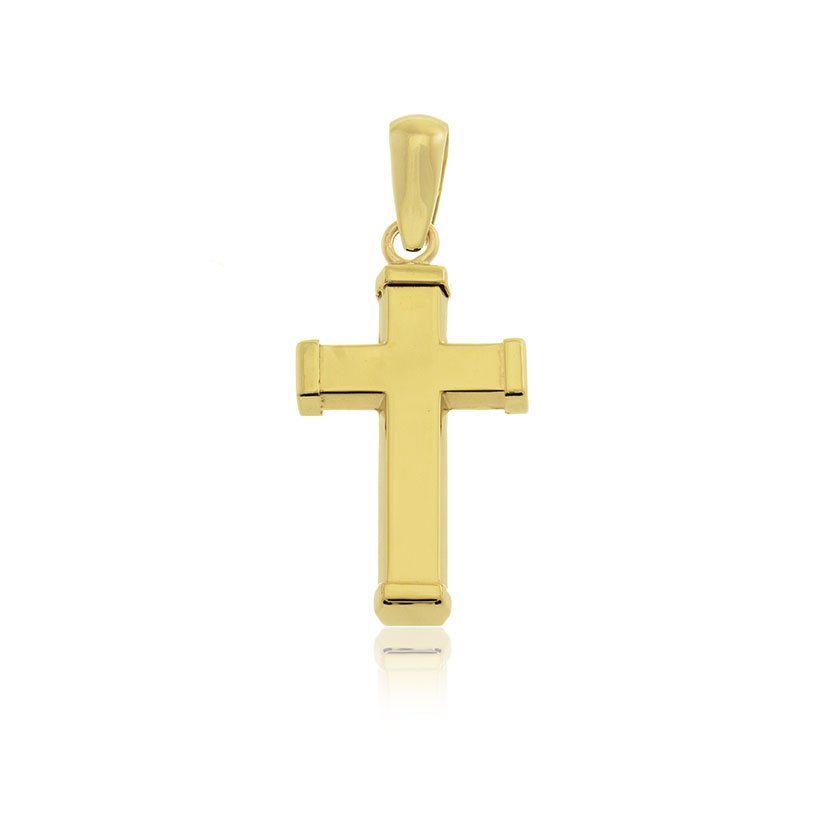 9K - COLGANTE CRUZ CUADRADA (9.95x15.90mm)