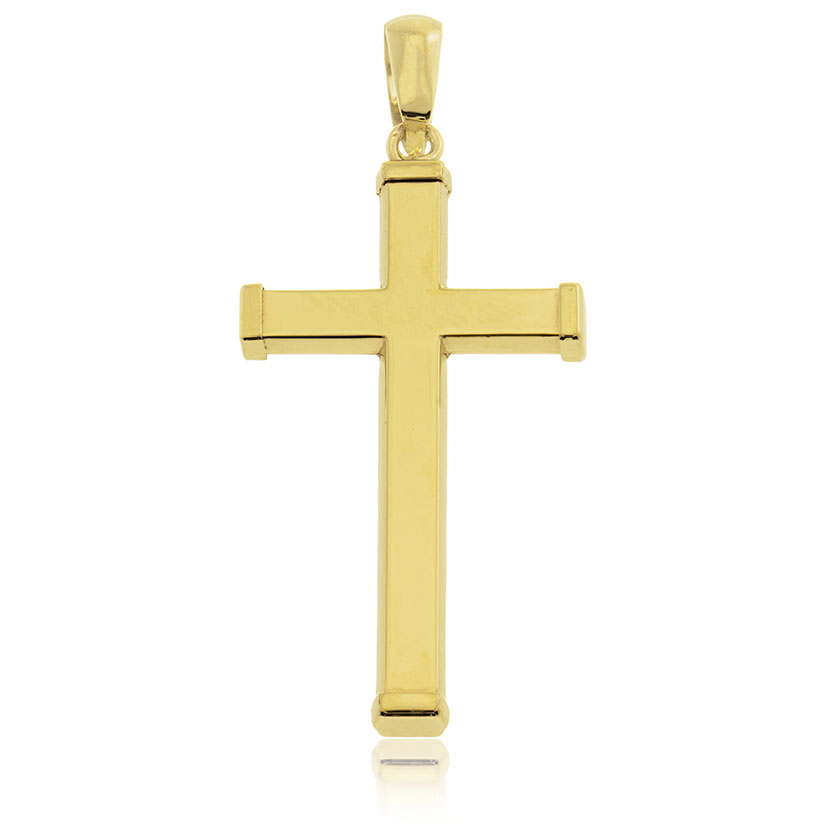 9K - COLGANTE CRUZ CUADRADA (14.35x24.62mm)