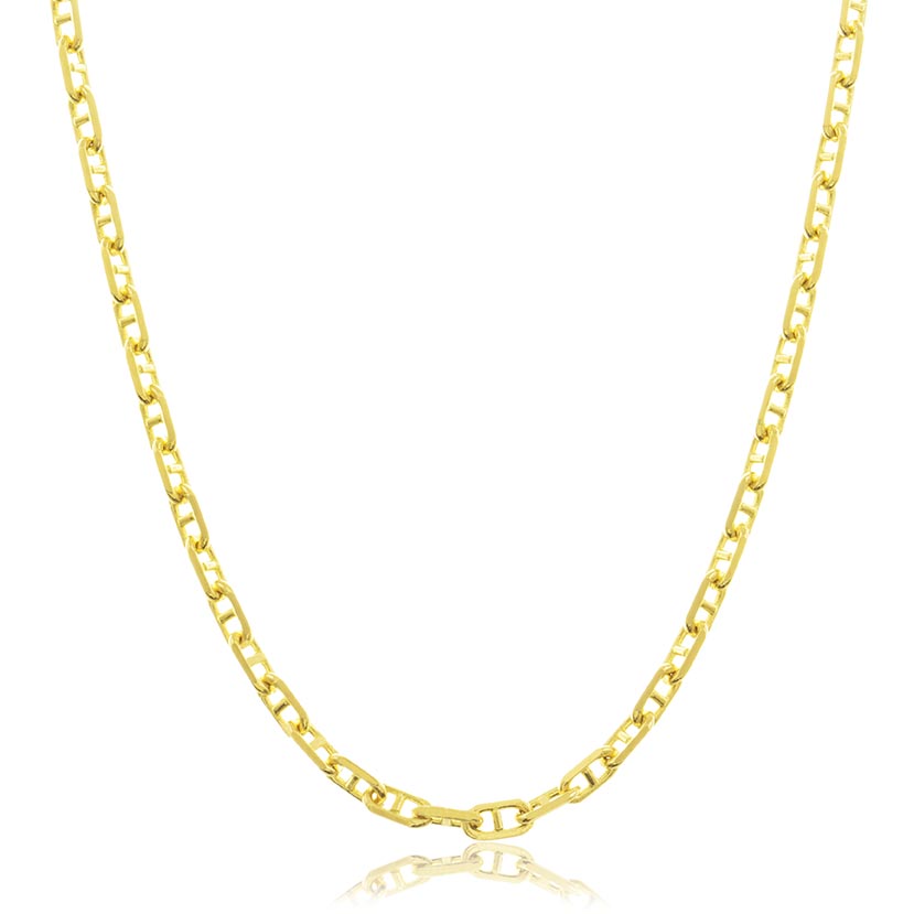 14K - CADENA MARINA O ANCLA DE HILO 0.60mm A 45cm LARGO