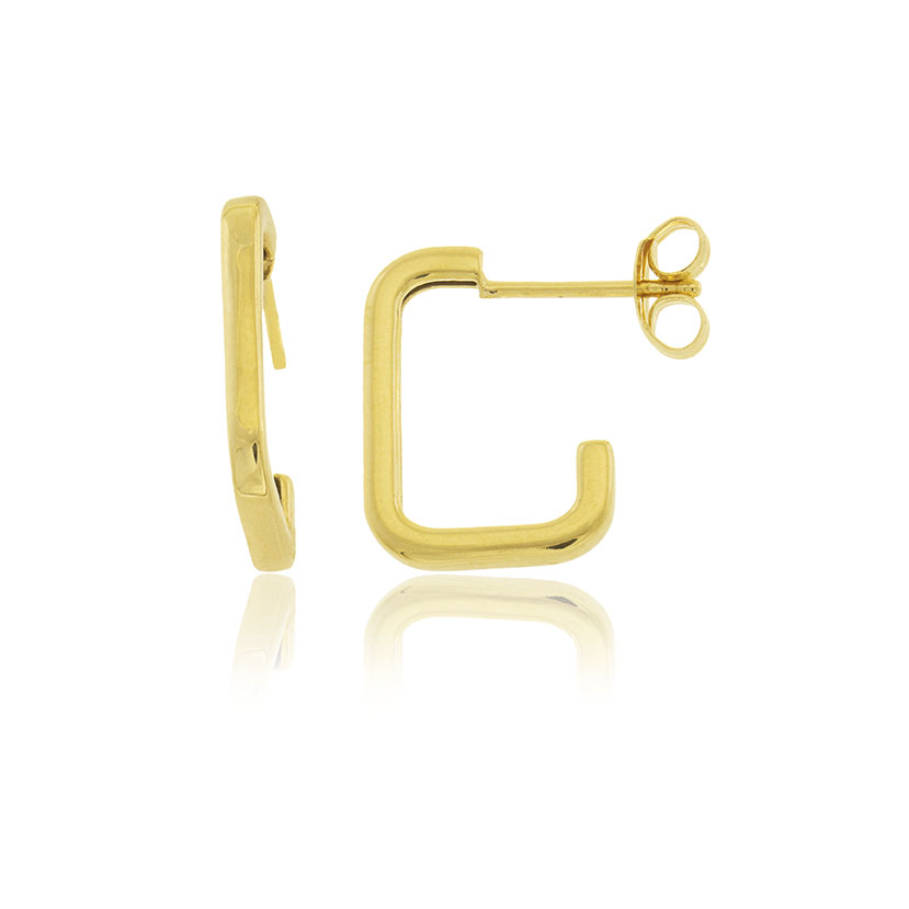 9K - PENDIENTES ARO RECTANGULAR ABIERTO (1.80x14.20mm)