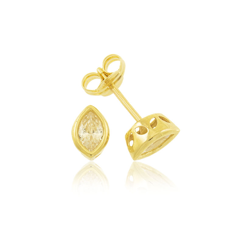 9K - PENDIENTES LANZADERA 6.30x4.30mm CON CIRCONITA DE 5x3mm