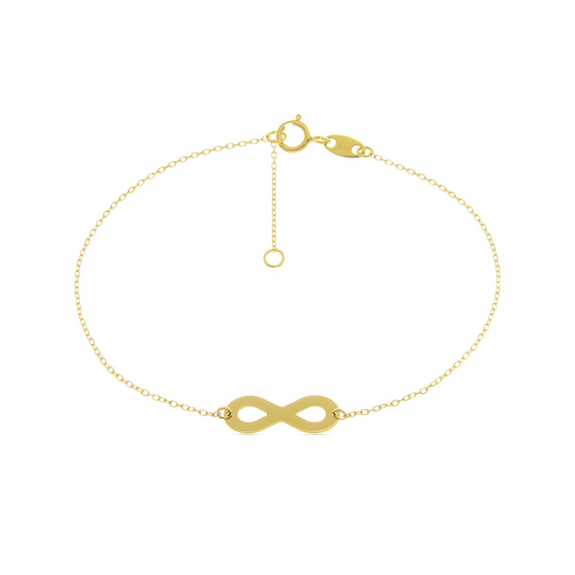18K - PULSERA CON INFINITO DE CORTE LASER (15x6mm)